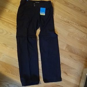 Columbia women's hiking black zippered pants